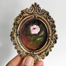 Miniature Baroque Floral Frame fridge magnet – Dark Academia & Cottagecore Decor