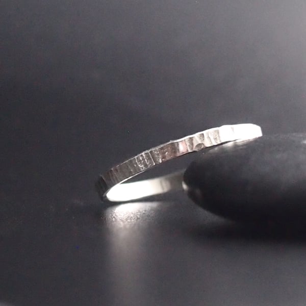  Sterling Silver Textured Ring