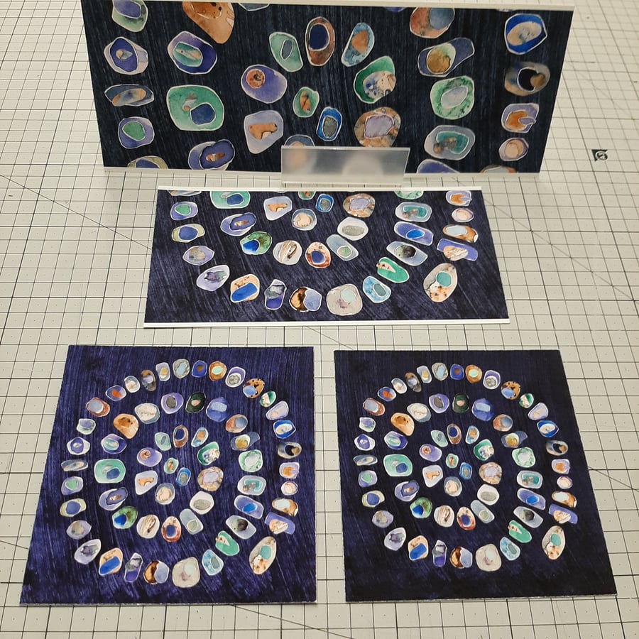 Perfectly Imperfect Seaglass on Indigo Sample Print