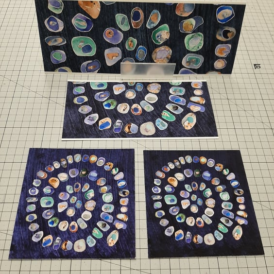 Perfectly Imperfect Seaglass on Indigo Sample Print