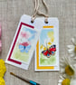 Pair of Hand painted butterfly gift tags, summer gift tags. - Image 2