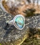 Sterling silver labradorite ring. U.K. size O