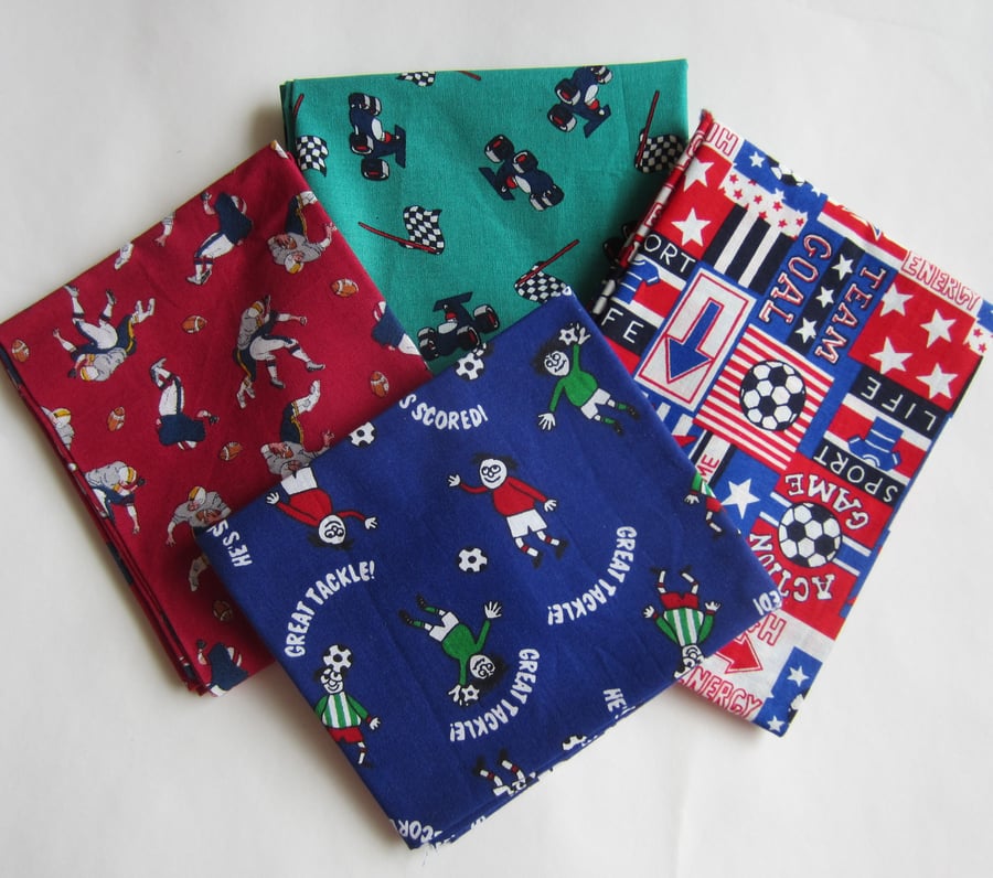 Beautiful Bundle 4 Sport Fabric Fat Quarters