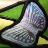 Butterfly and The Windswept Tree, Stained Glass Panel