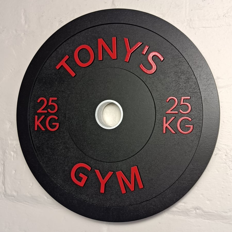 Personalised home gym sign bumper barbell