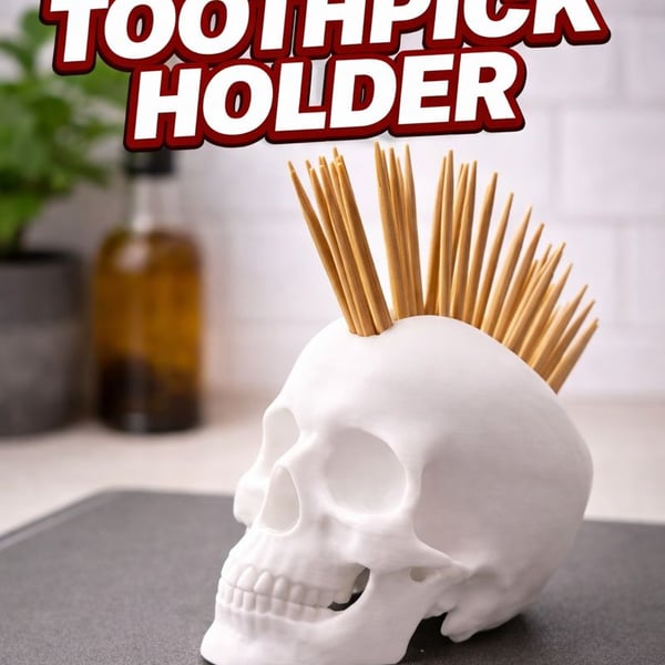 Punk Skull Toothpick Holder - 55 - 80 - 60mm