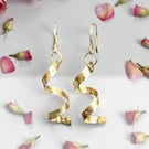 Celestial Star Spiral Dangle Earrings - Gift, Birthday