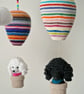 Handmade Crochet Baby Mobile with Dogs, Hot Air Balloons & Clouds - Image 3