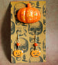 Halloween Pumpkin Earrings and Brooch Set