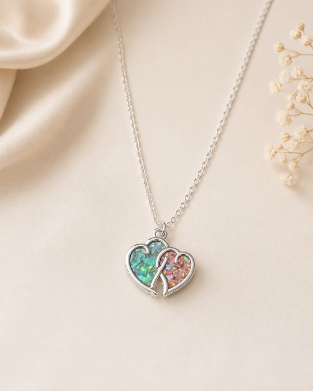 Handcrafted ashes in resin jewellery-