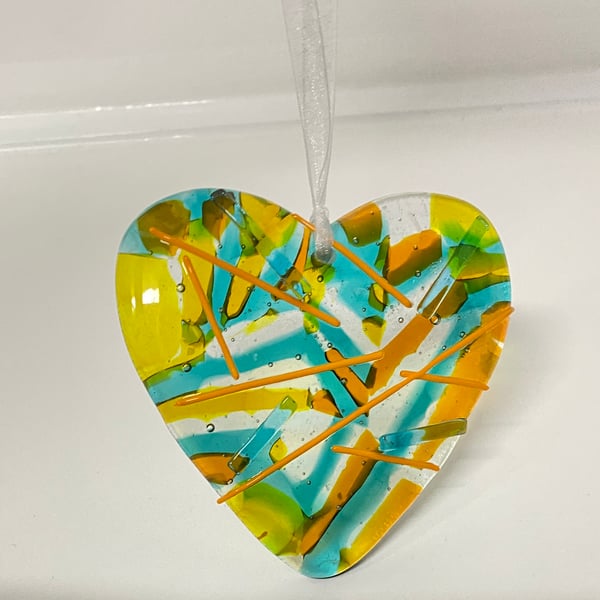 Abstract hanging heart wall decoration 