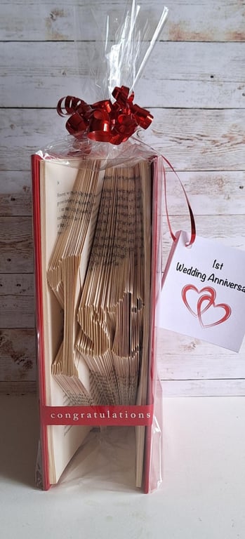 1st wedding anniversary book fold, Paper wedding anniversary