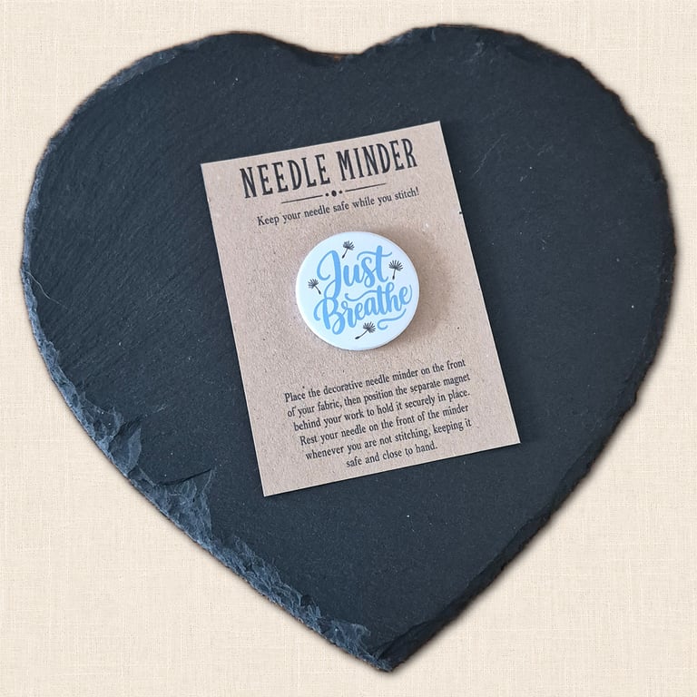 Just Breathe Needle Minder - Positive Cross Stitch Accessory