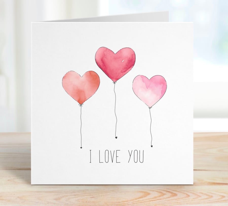 Valentine’s Day Card Simple Heart Handmade Card 