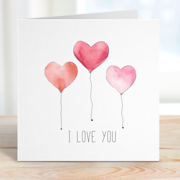 Valentine’s Day Card Simple Heart Handmade Card 