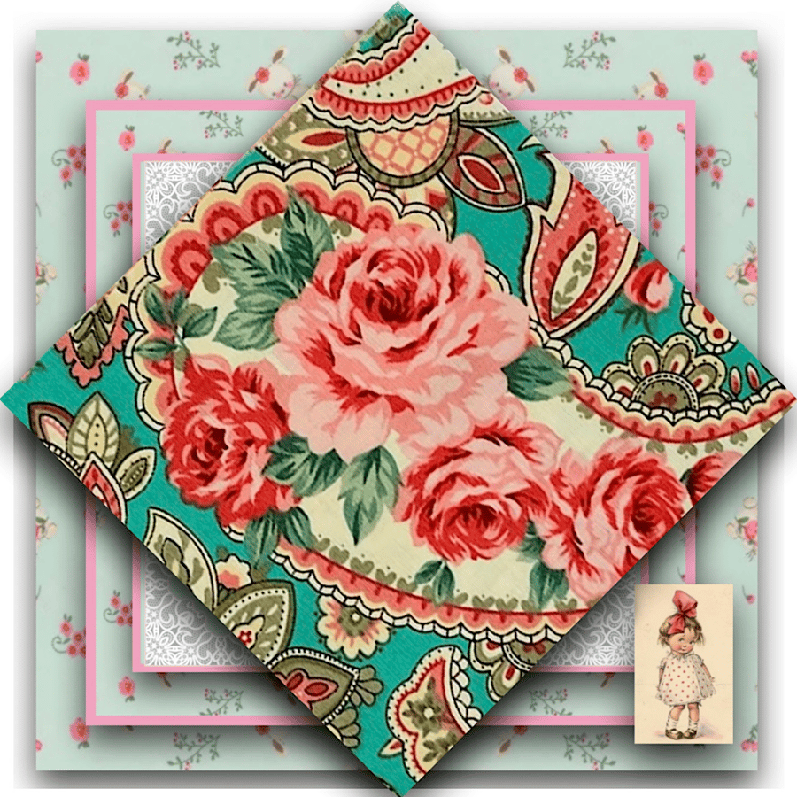 Pink Roses Fat Quarter