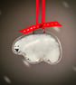 Fused Glass BABY Polar Bear
