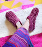Raspberry Slipper Socks  - Image 3