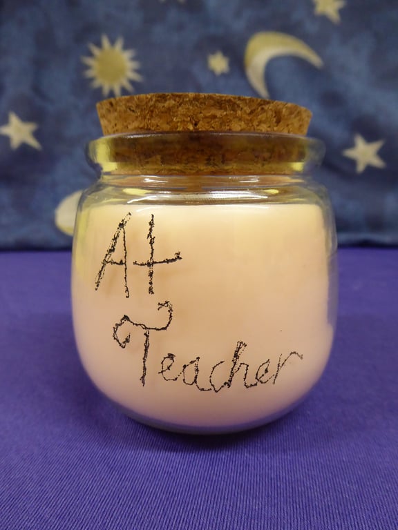 Hand Engraved A Plus Teacher Soy Wax Candle