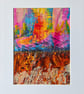 Abstract Acrylic Painting on Paper - Image 1