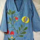 Upcycled denim tunic