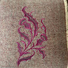 Harris Tweed Cushion 14" x 14" with Thistle Embroidery and enclosed pad