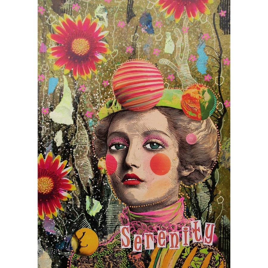 Surreal Pop Art Feminist Cosmic Floral Whimsical Retro Aesthetic Home Décor