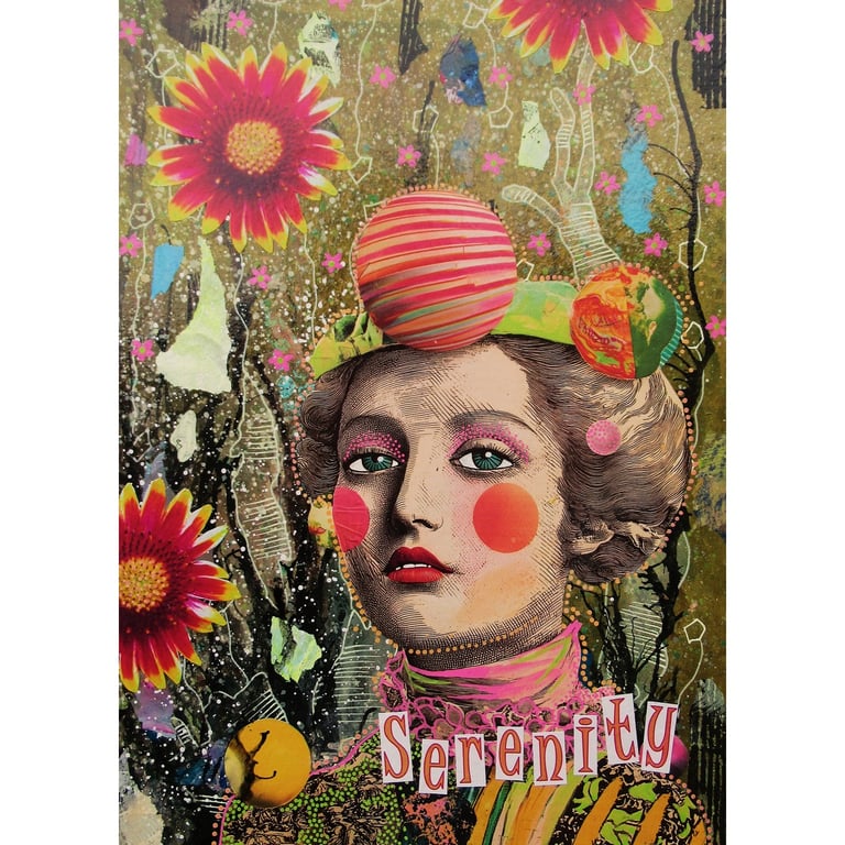 Surreal Pop Art Feminist Cosmic Floral Whimsical Retro Aesthetic Home Décor