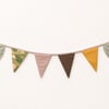 Safari Nursery Bunting - Quilted Leaf Garland - Tactile Savanna Heirloom