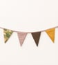 Safari Nursery Bunting - Quilted Leaf Garland - Tactile Savanna Heirloom