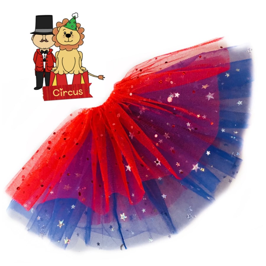 Red and Blue Carnival Tutu