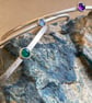 Sterling Silver Gem Bangles -  Amethyst or Green Onyx (Triplet Opal now sold)