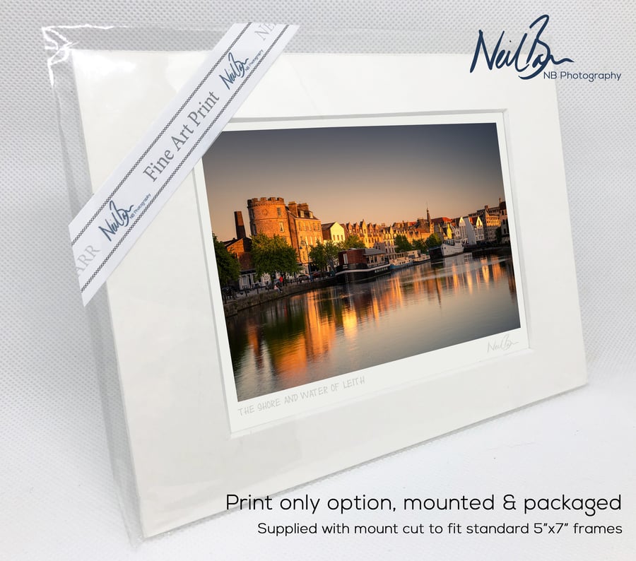 The Shore & Water of Leith Edinburgh Scotland - A6 (7" x 5") Unframed Print