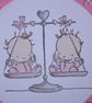 Handmade new baby card - twins - Image 2