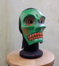 Large Green Skull Mask Paper Mache Venetian Horror Halloween