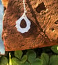 Handmade Fine Silver 999 Textured Pendant – Unique Silver Necklace - Image 1