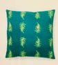 Green Small Fern linen cushion cover - Image 1