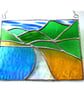 Tropical Beach Stained Glass Picture Landscape 002 - Image 4