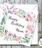 Personalised Birthday Card - Spellbound Watercolour Flower Border - Image 1
