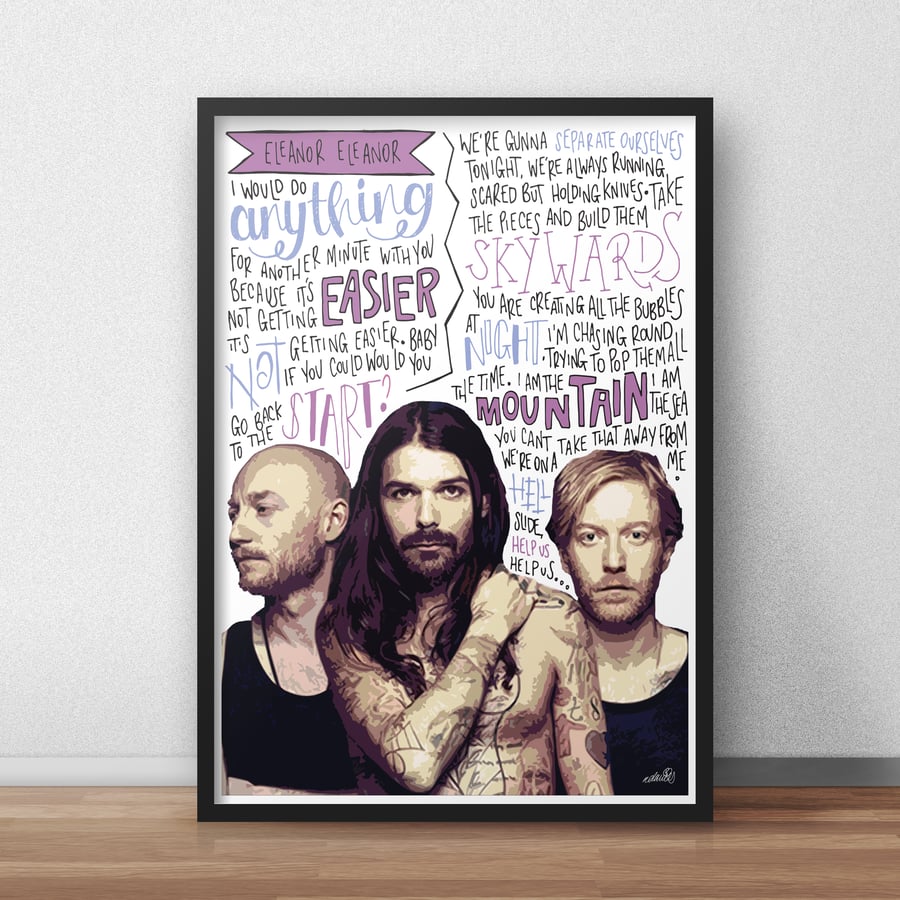 Biffy Clyro INSPIRED Poster, Print with Quotes, Lyrics