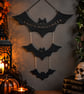Happy Halloween Bat Wall Hanging – 3D Printed Gothic Halloween Decoration
