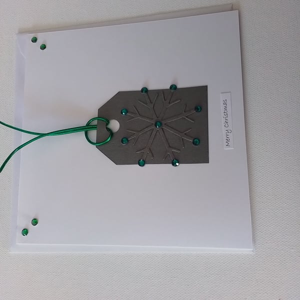 Christmas card. Snowflake. Gift tag. Ref 350