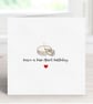 Birthday Cheese Card, Food Pun Greeting Card, Brie Card.