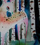 Deer & Rabbit Watercolour Original - Image 4