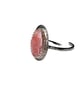 Pink Opal Ring Adjustable Sterling Silver .925 Handmade Jewellery Gift Rose Cut - Image 4