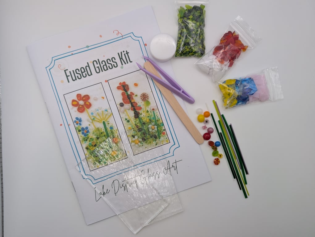 Make at Home Fused Glass Suncatcher Kit 2x (10x5cm) Mothers Day Gift