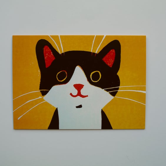 HAPPY CAT -BLANK GREETINGS CARD