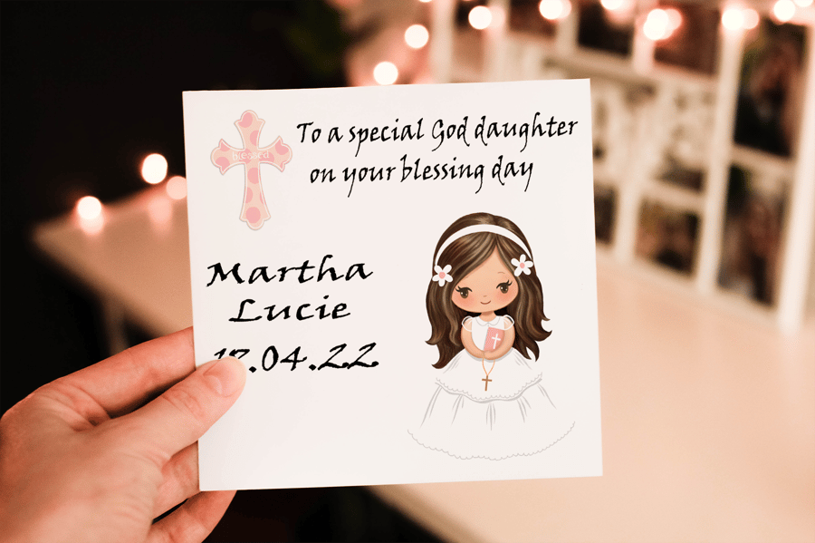 God Daughter Blessing Day Card, Congratulations for Naming Day, Naming Day Card