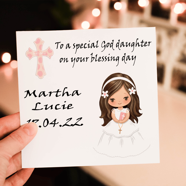 God Daughter Blessing Day Card, Congratulations for Naming Day, Naming Day Card