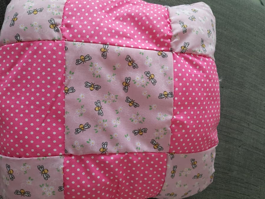 patchwork cushion patterned